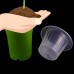 Plastic Cylinder Design Self Watering Planter Garden Pot Holder Container Green   